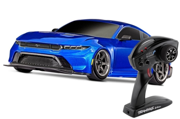 TRX105237-4-BLUE TRAXXAS 4-TEC Ford Mustang 1/10 Drift RTR Brushed
